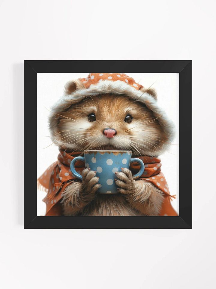 Coffee Lover Cute Baby Otter Art product image (1)