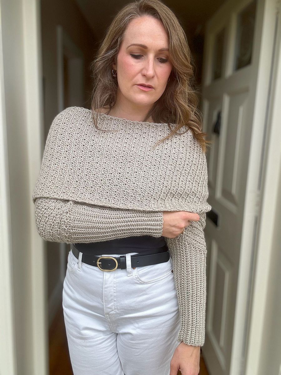 Eleanor Crochet Sweater Scarf Pattern for Adults product image (8)