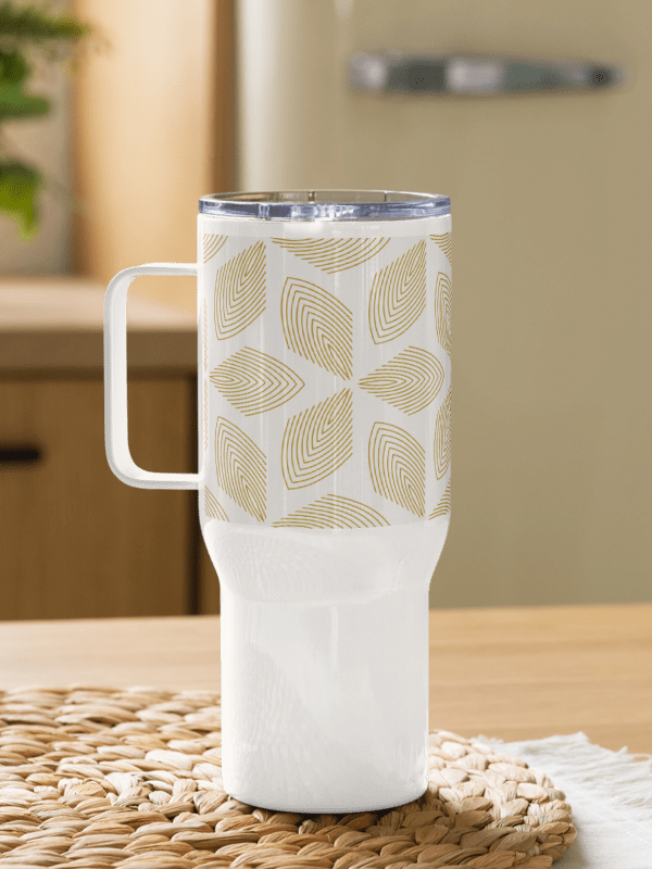 Golden Leaf Luxe – Insulated Mug with Handle product image (9)
