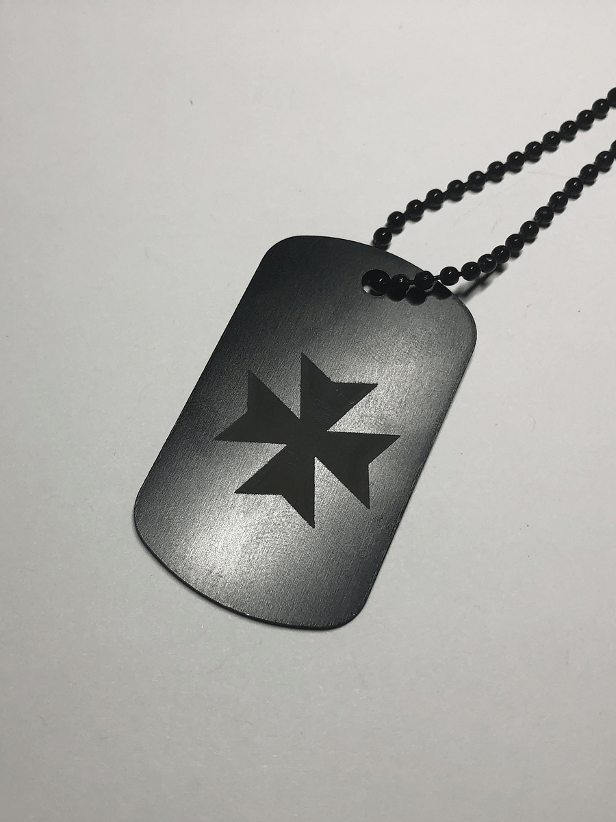 TEMPLARS - Engraved Dog Tag Pendant Necklace product image (4)