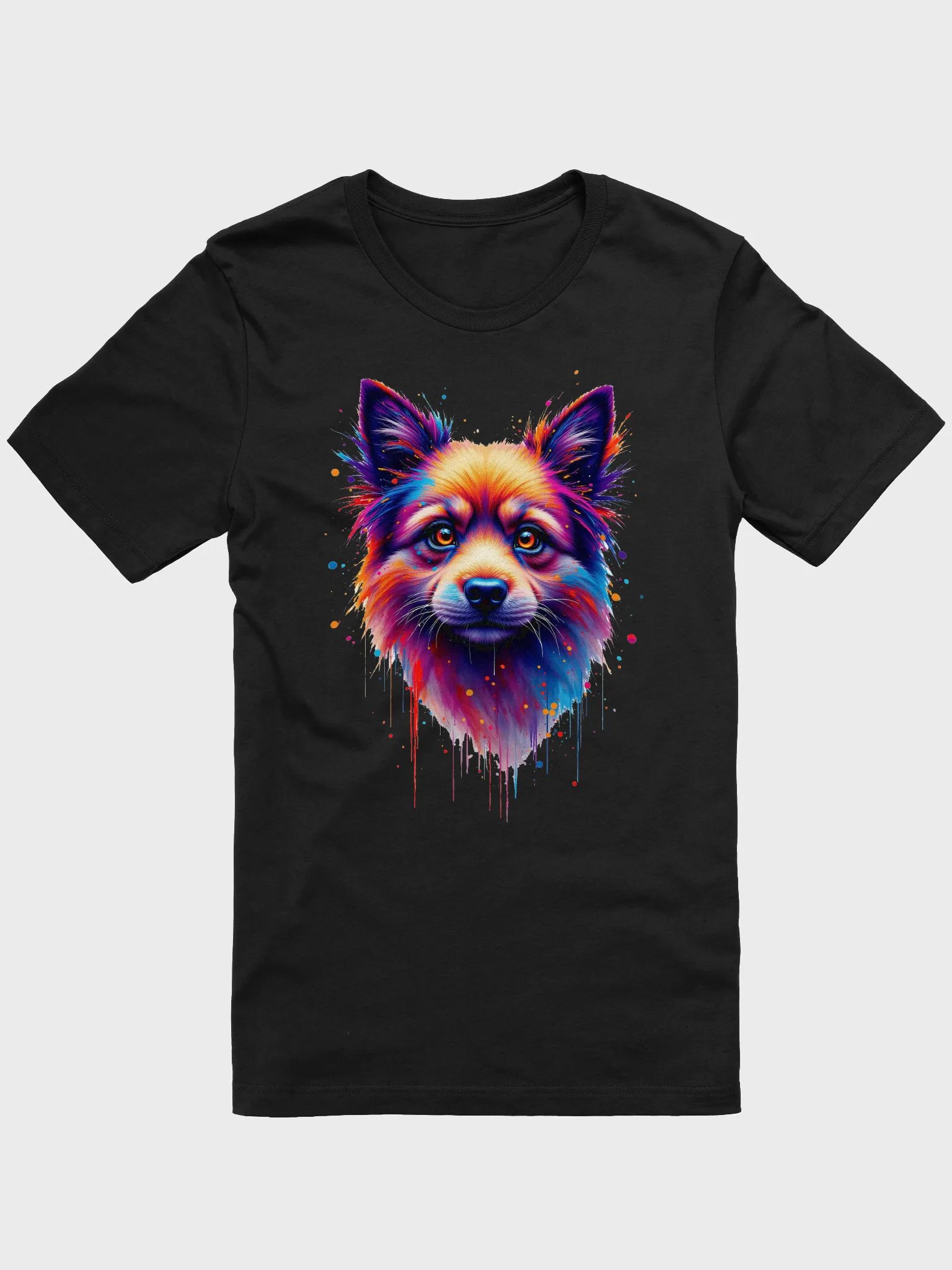 Vibrant Dog Face Abstract T-Shirt product image (7)