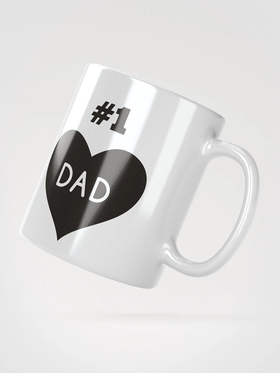#1 Dad White Glossy Mug product image (5)