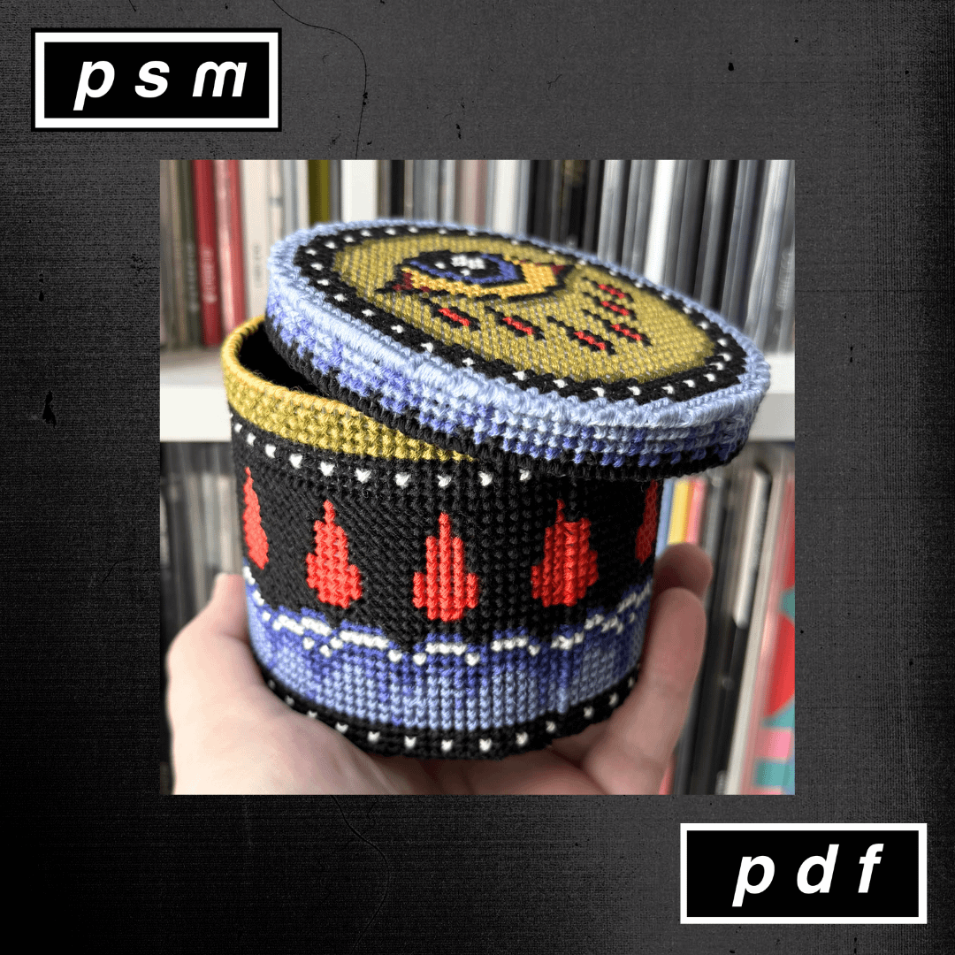 Sick Eye Small Round Box Plastic Canvas Project product image (2)