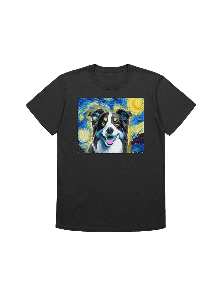 Surrealism Australian English Shepherd Starry Night Impressionist Dog Art T-Shirt product image (1)