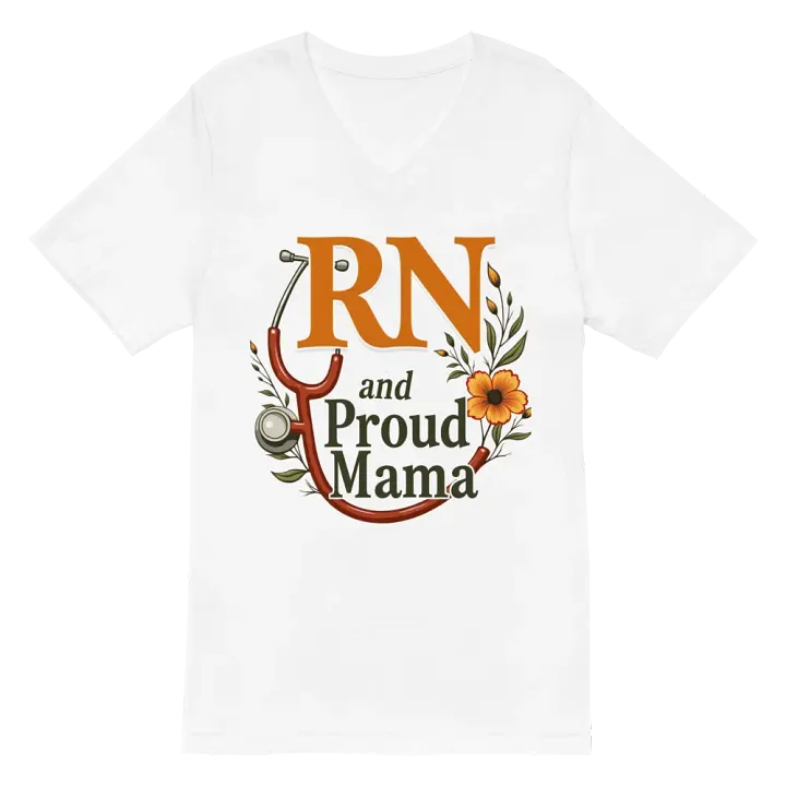 RN and Proud Mama V-Neck Tee product image (2)