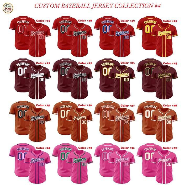 Authentic Baseball Jersey, Custom Baseball Jersey, Personalized Sport Jersey, Multi Colorful product image (2)