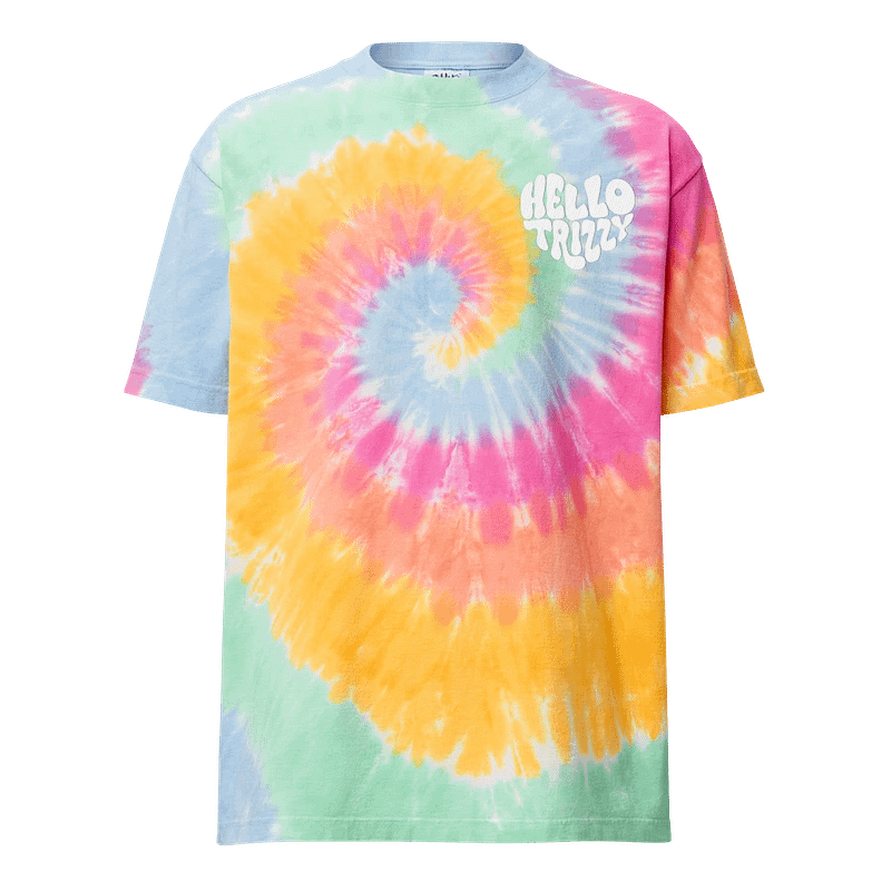 Heart Logo Oversized Tie Dye Shirt