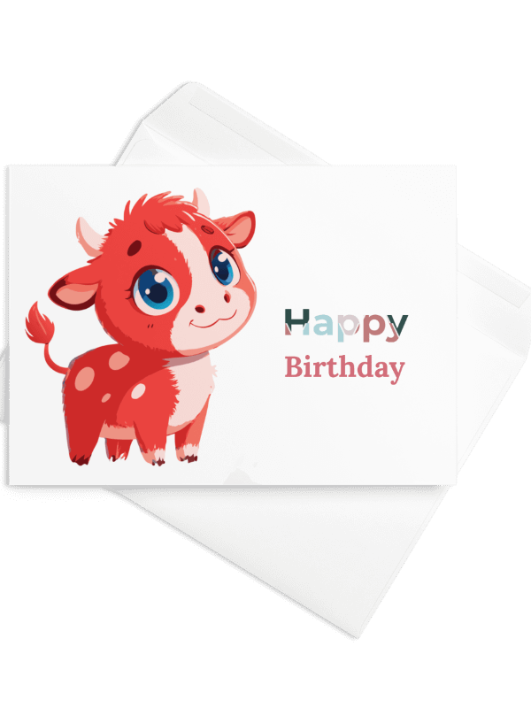 Cheerful Calf Birthday Card product image (3)