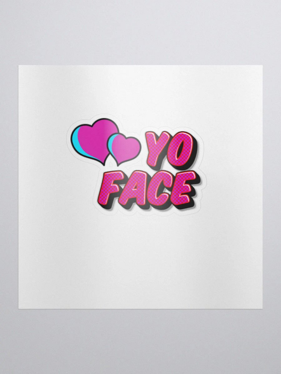 Love yo face pink sticker product image (1)