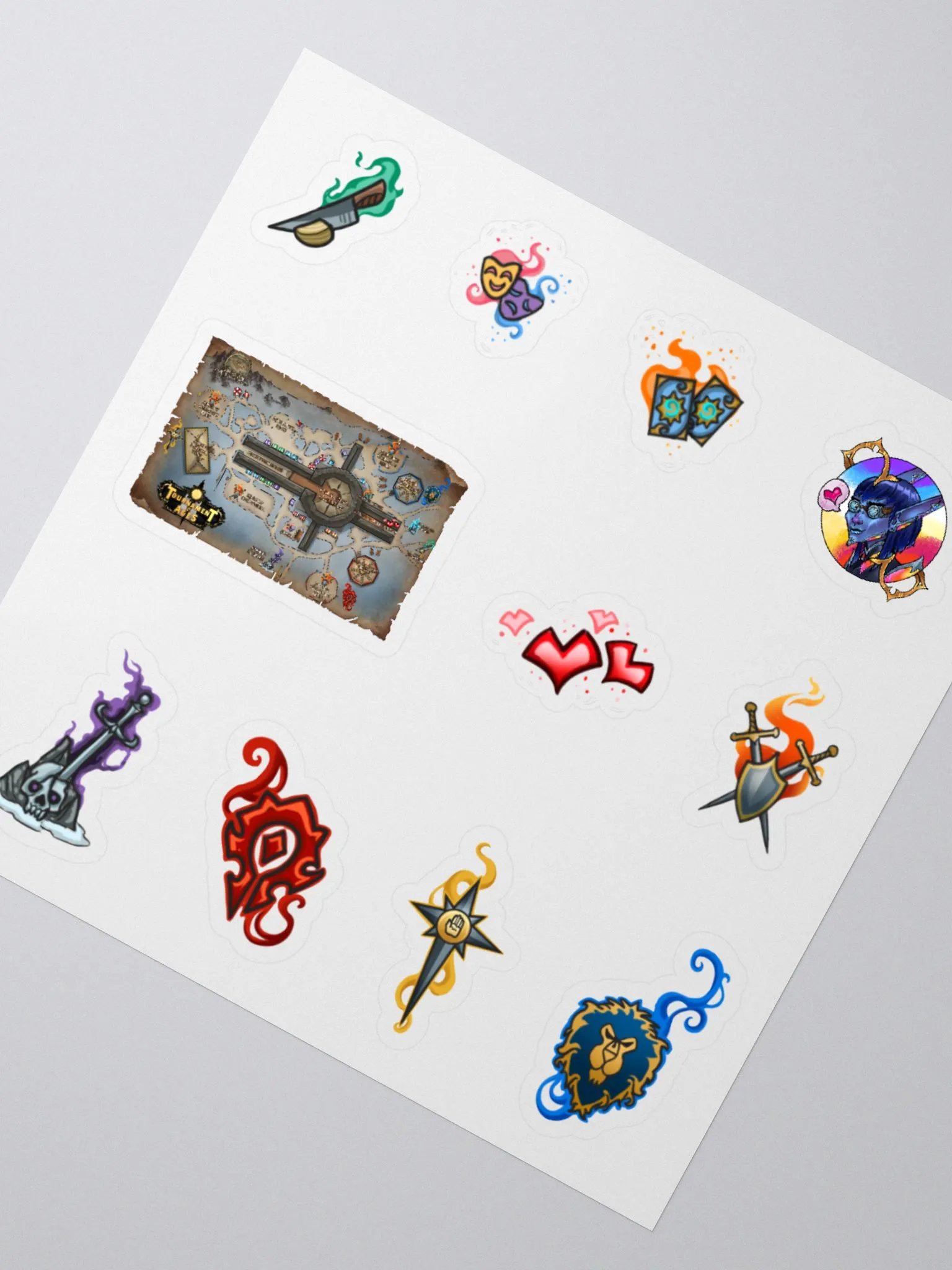 Tournament of Ages - Fairegrounds Map - Map Marker Stickers product image (2)