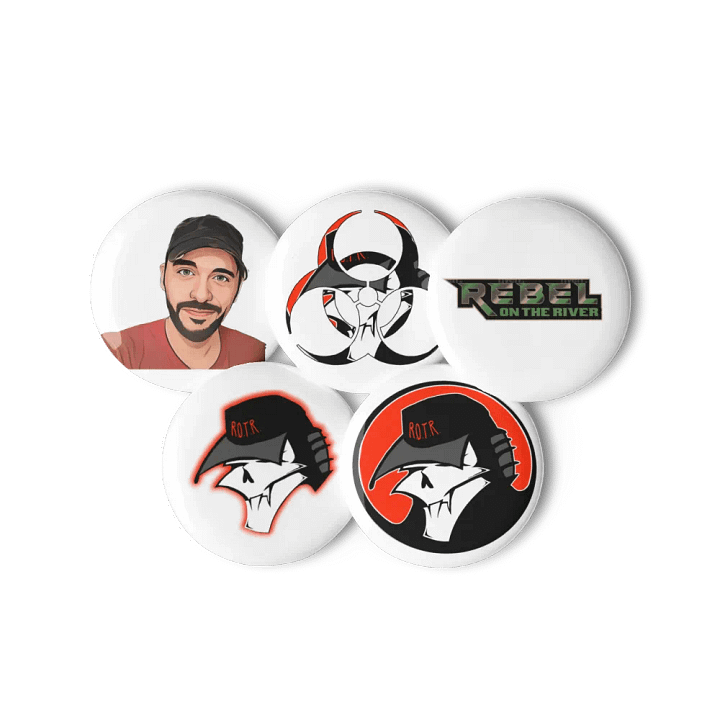 R.O.T.R. Skull Cap Pin Buttons Set product image (3)
