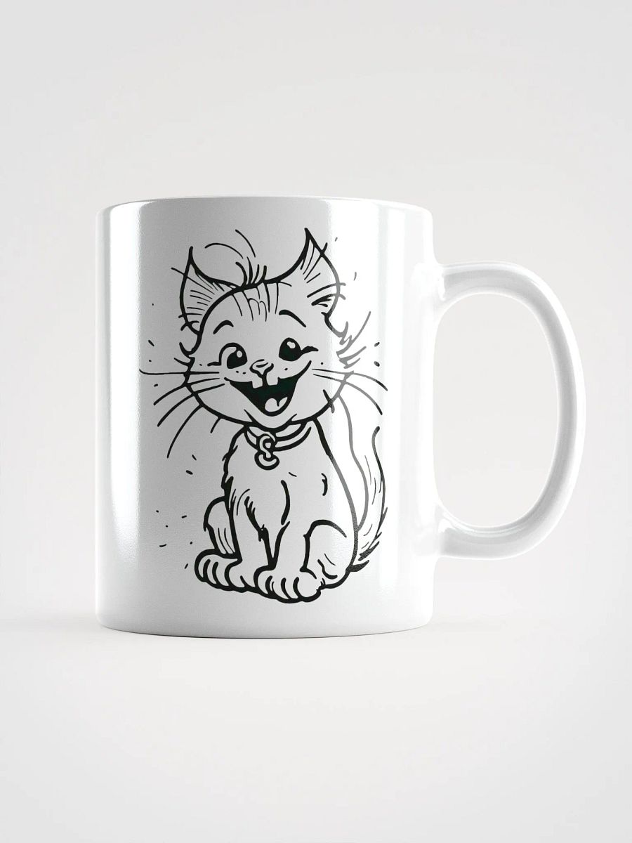 Playful Cartoon Cat Outline Mug product image (1)