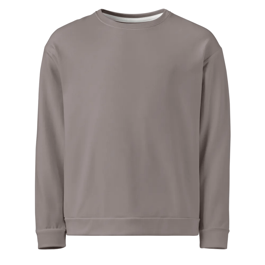 Plain Brownish Gray Light Summer Unisex Recycled Polyester Heavyweight Premium Sweatshirt by Treasure Pie product image (1)