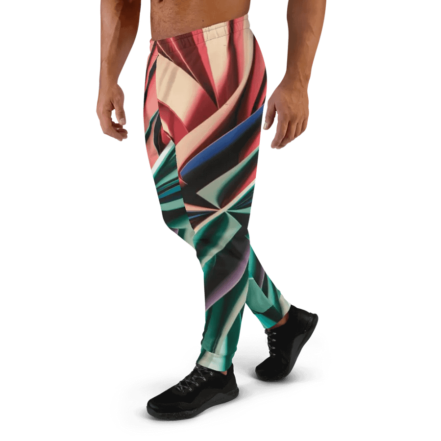 Abstract Geometric Recycled Men's Joggers in Vibrant Colors (XS-3XL) product image (4)