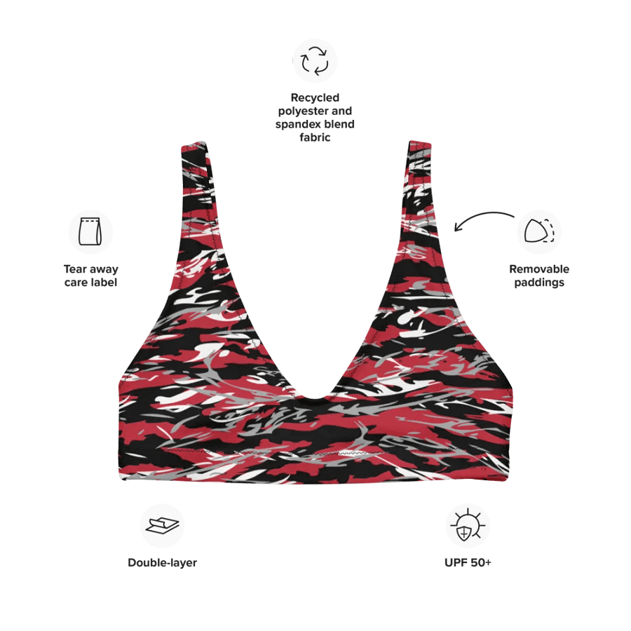 Blood Camo Padded Bikini Top product image (10)