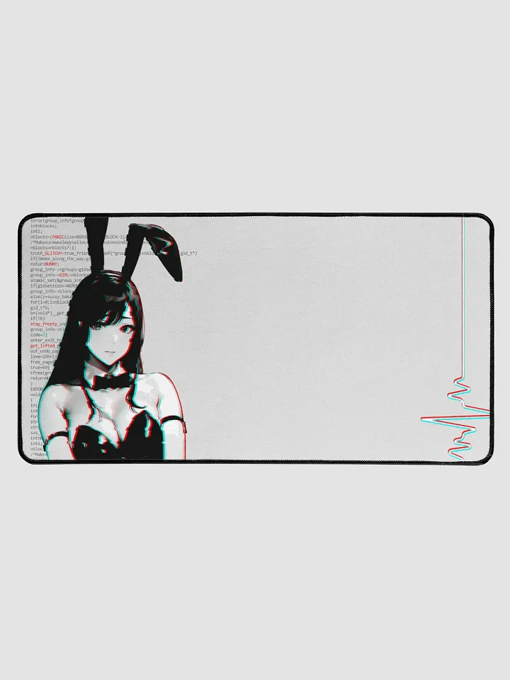 Panic Glitchy Bunnygirl Desk Mat product image (1)