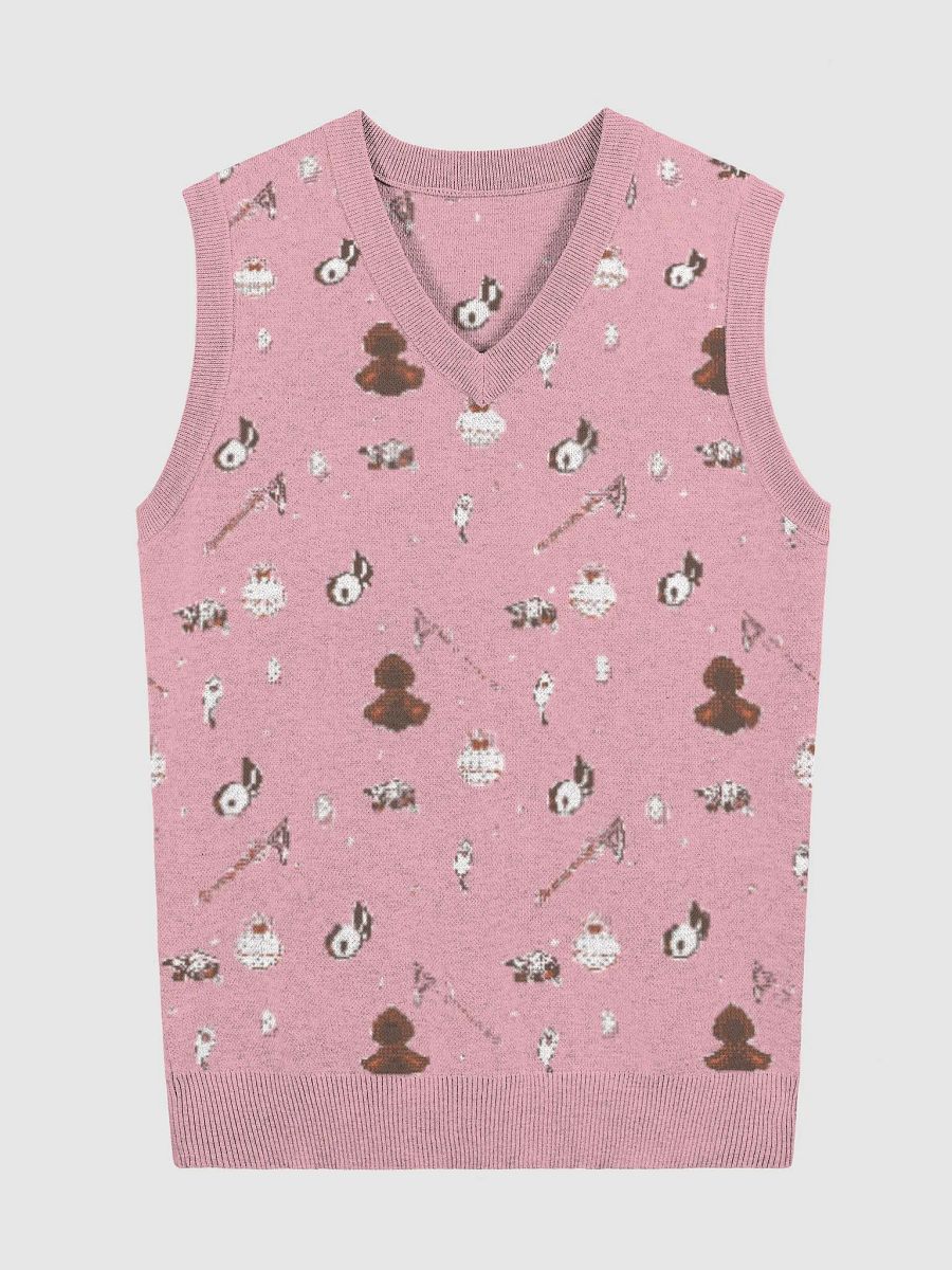 Magical Girl Raising Project Knitted V-Neck Vest Strawberry Colorway product image (3)