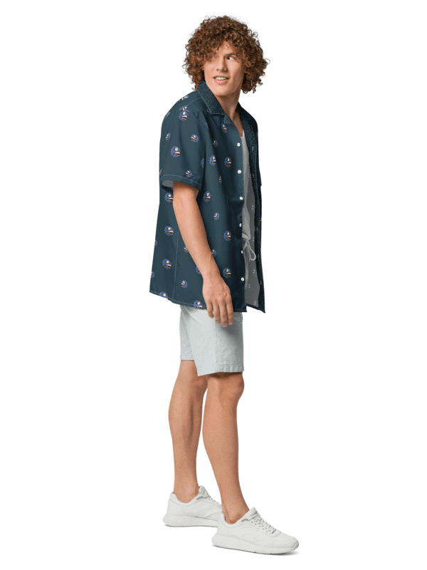 "Curse of the Chomp" – Hawaiian Shirt – Deep Slate product image (5)