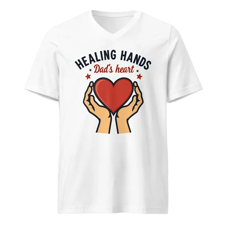 Healing Hands Dad's Heart V-Neck Tee product image (1)