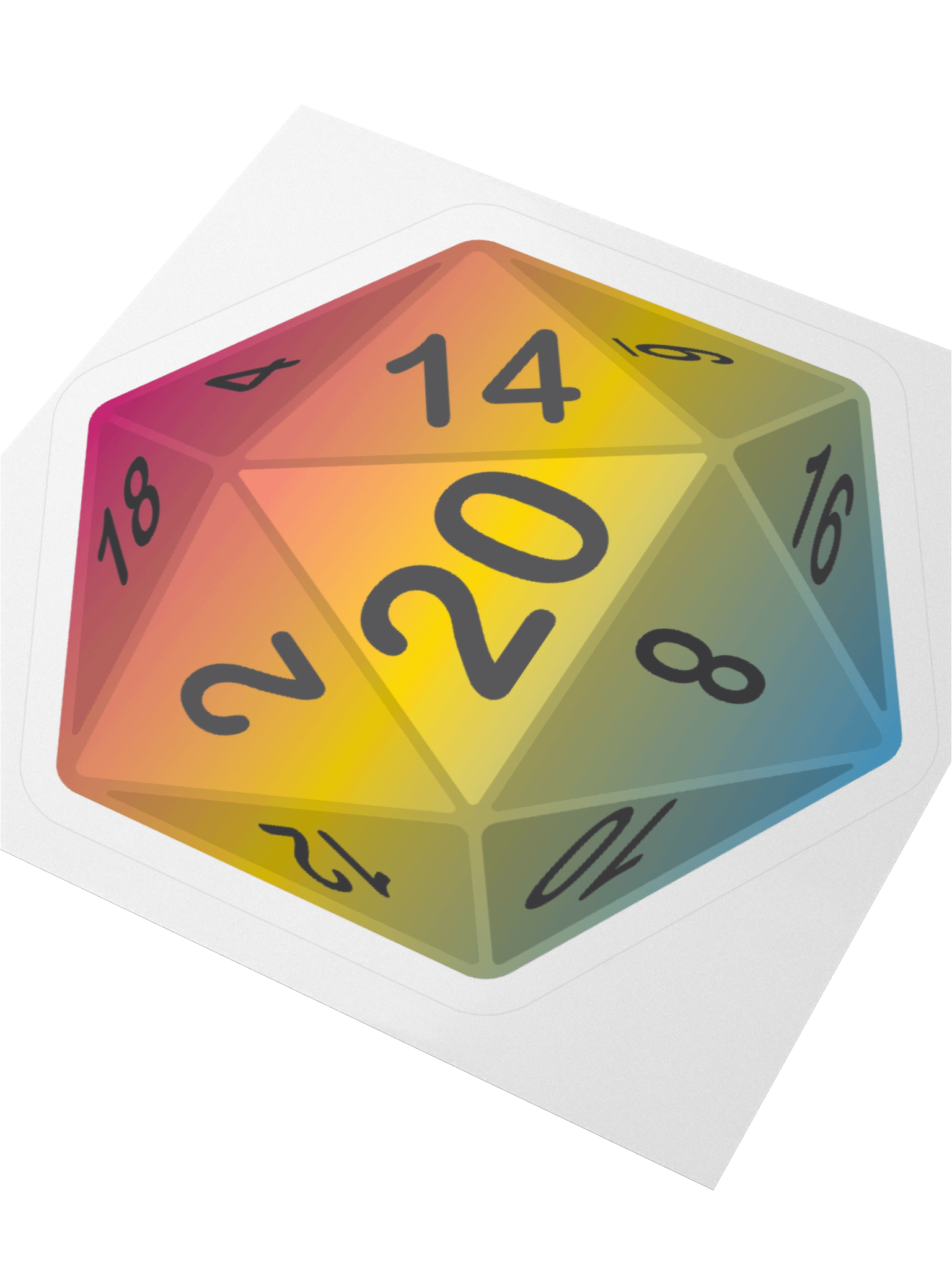Pansexual Pride D20 Sticker product image (9)