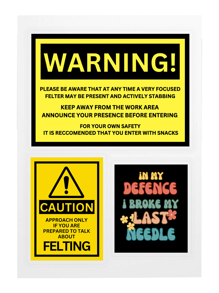 Funny Stickers for Needle Felters product image (1)