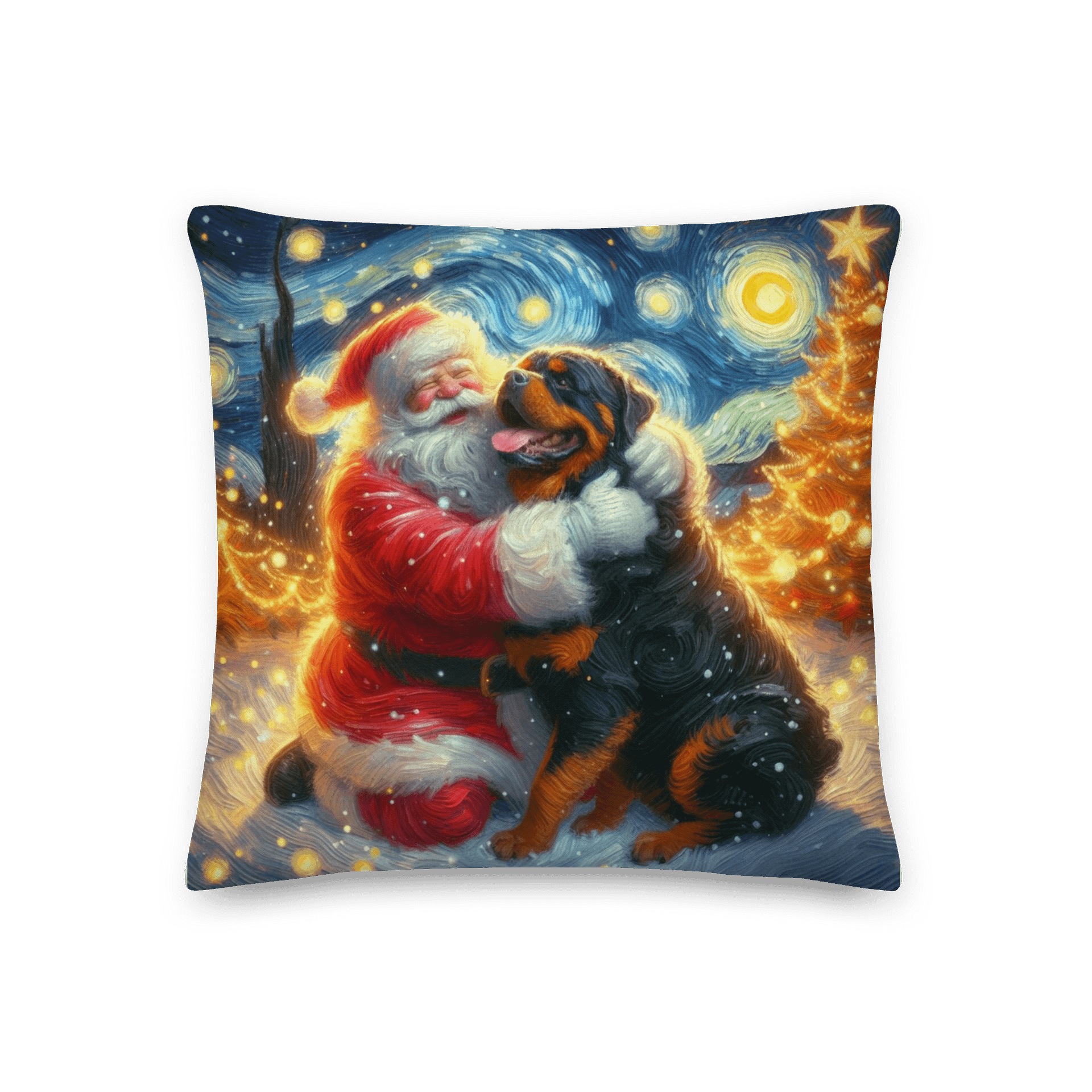 Rottweiler & Santa All-Over Print Pillow product image (3)