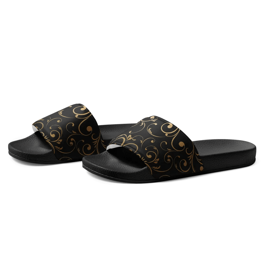 Golden Floral Swirl Men's Slides product image (6)