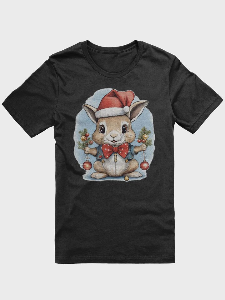 Cute little bunny wearing a santa hat Supersoft T-Shirt product image (1)