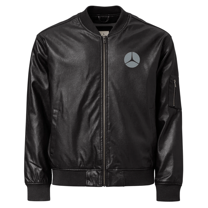 Radiant Star Faux Leather Bomber Jacket product image (1)