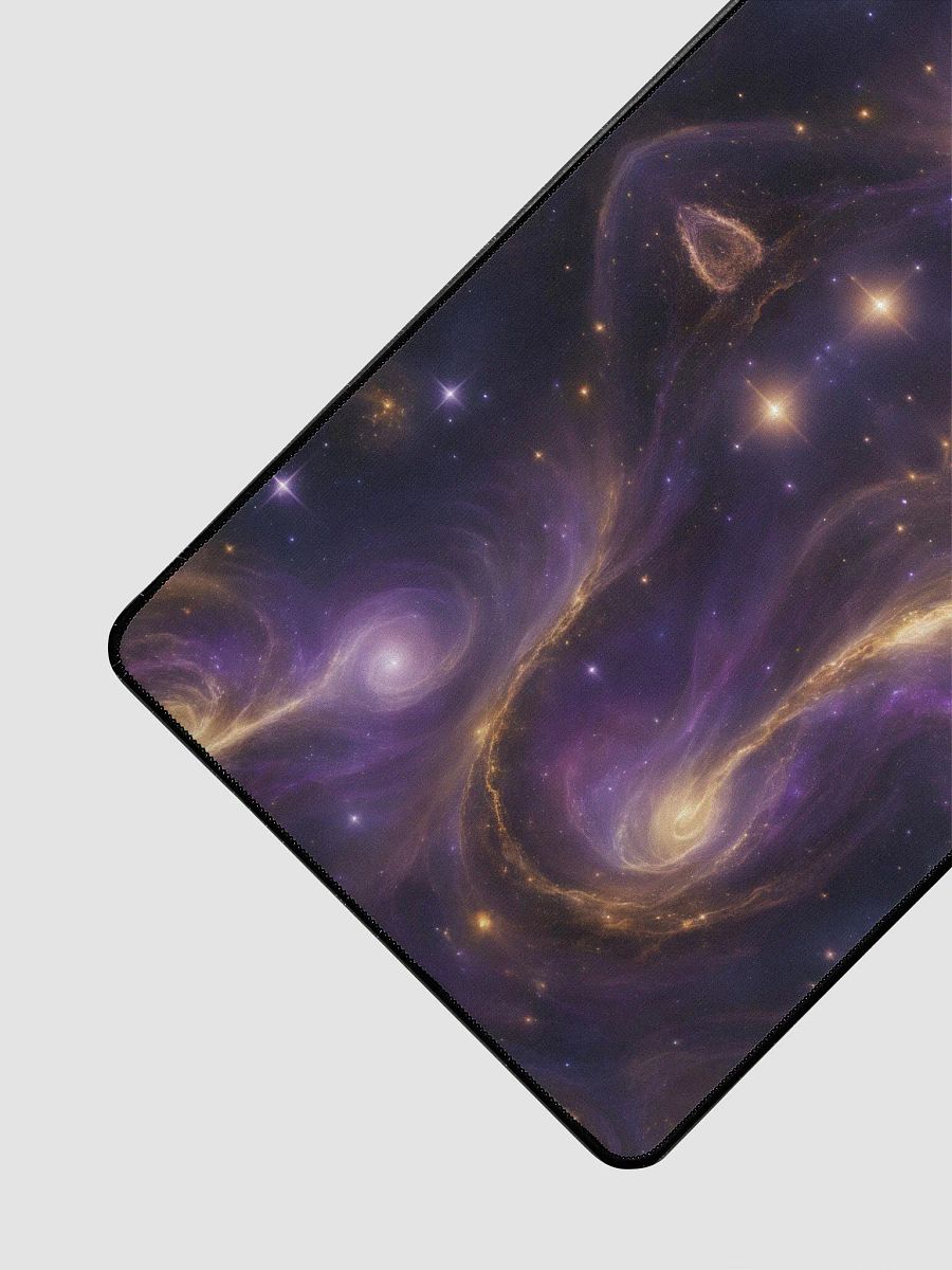 Beautiful Purple & Gold Galaxy Swirls Deskmat product image (3)