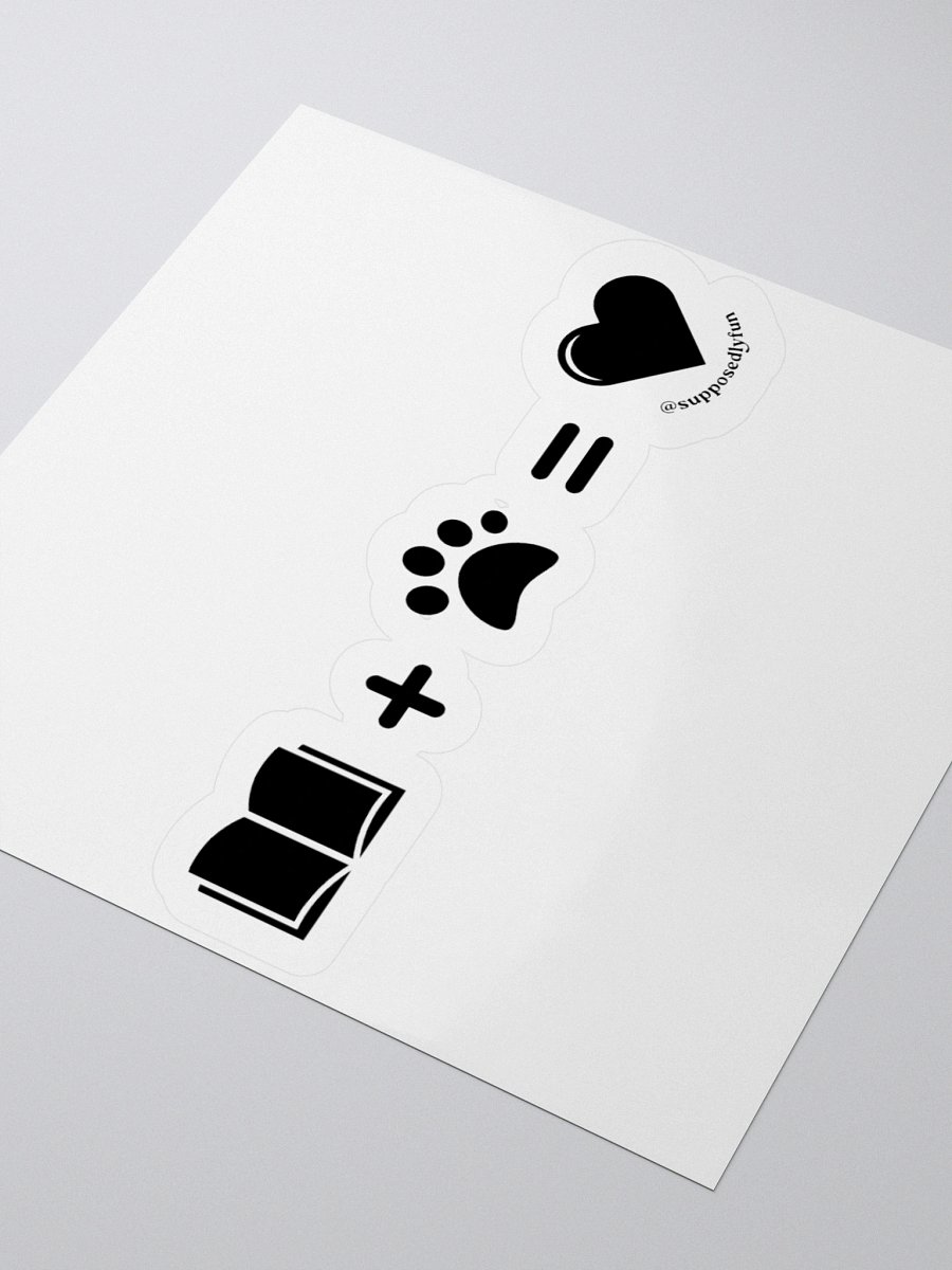 Books + Paws = Love Sticker product image (7)