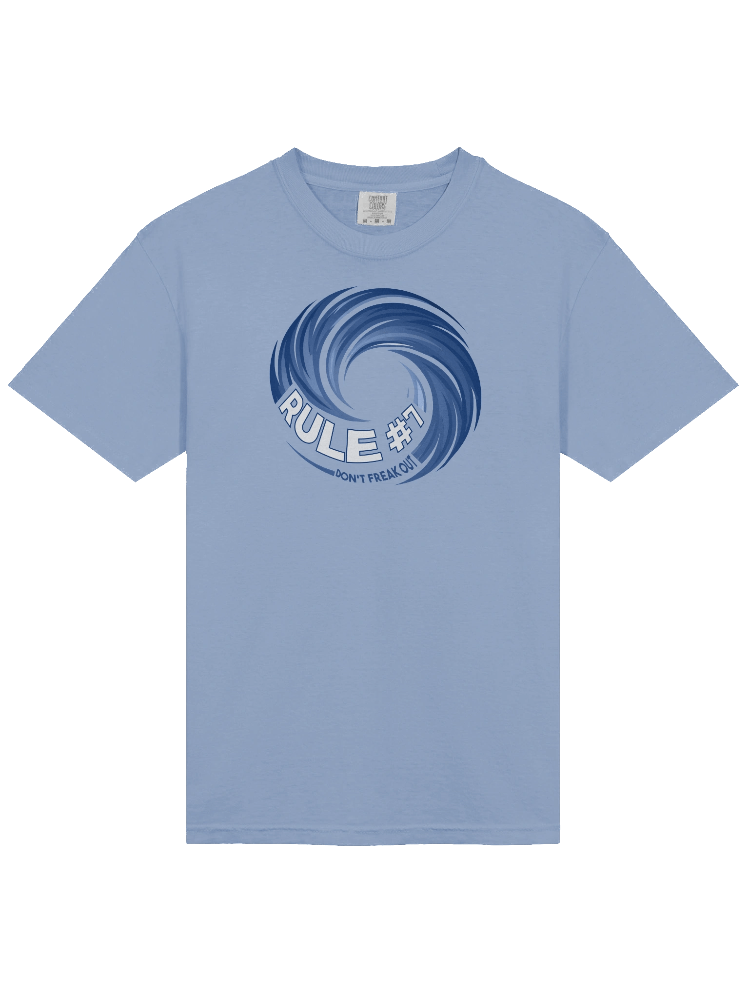 Rule #7 Graphic Tee Hockey Blue and White product image (22)