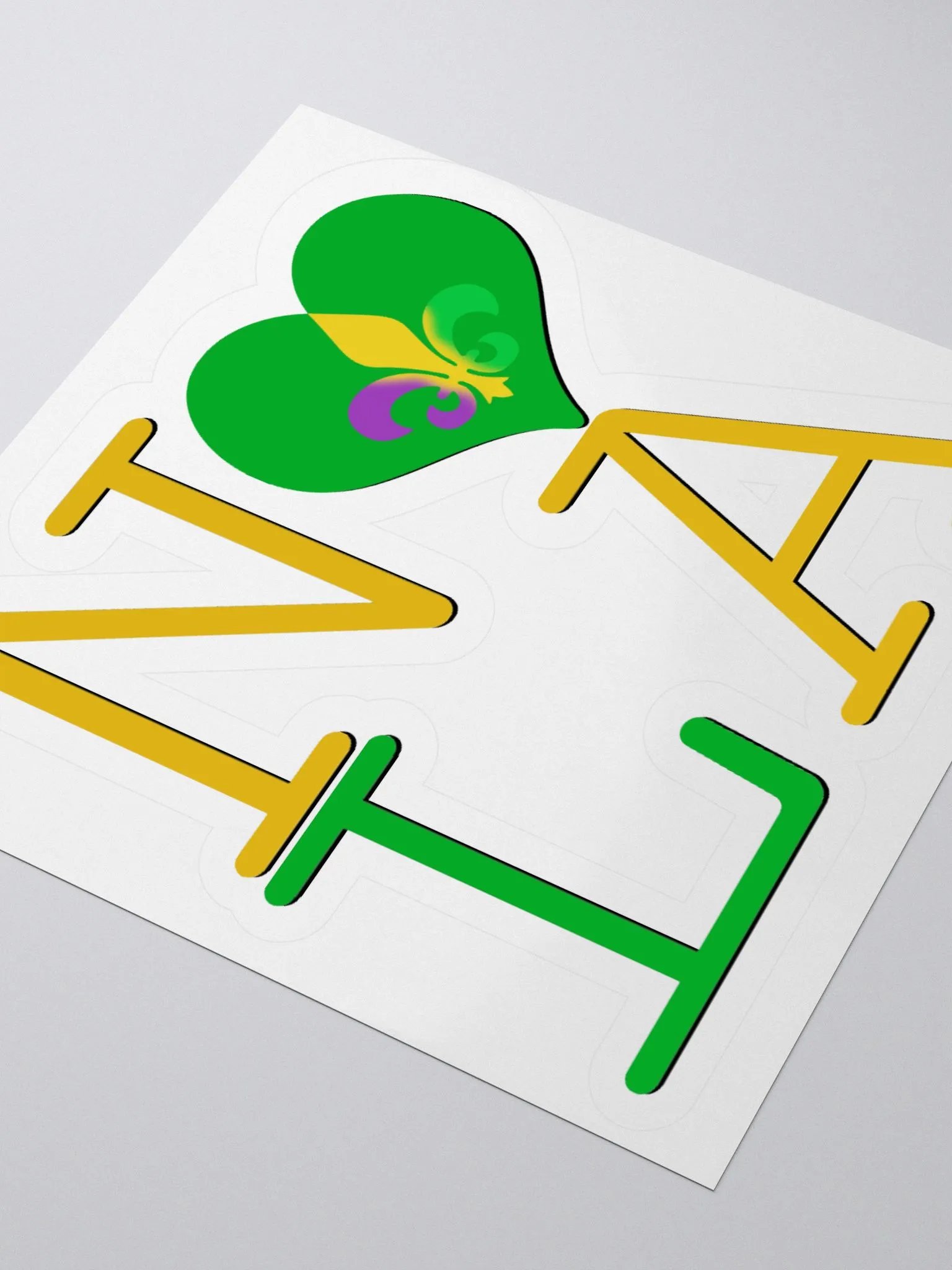 I LOVE NOLA **BIGSHOT STICKER** (MARDI GRAS 2 + IMAGE POP) product image (3)