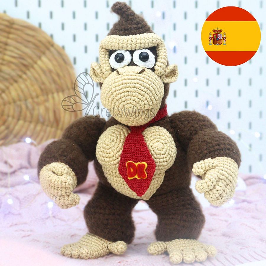 Patrón de Amigurumi de Donkey Kong de la serie Mario Bros (Descarga Digital) product image (1)