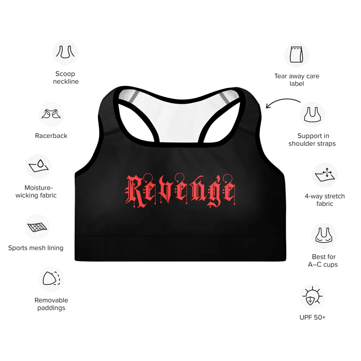 Revenge Gym Sports Bra product image (2)
