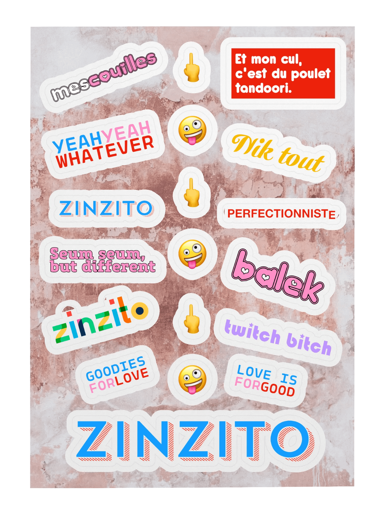 17 stickers humeur du jour • planche A5 product image (1)