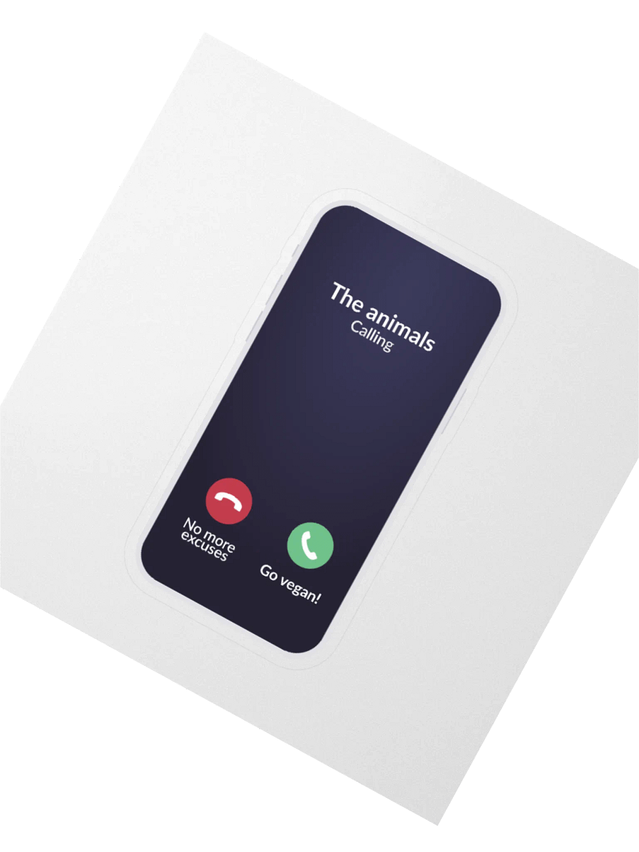 “The Animals Calling - Go Vegan” Fun Sticker product image (2)