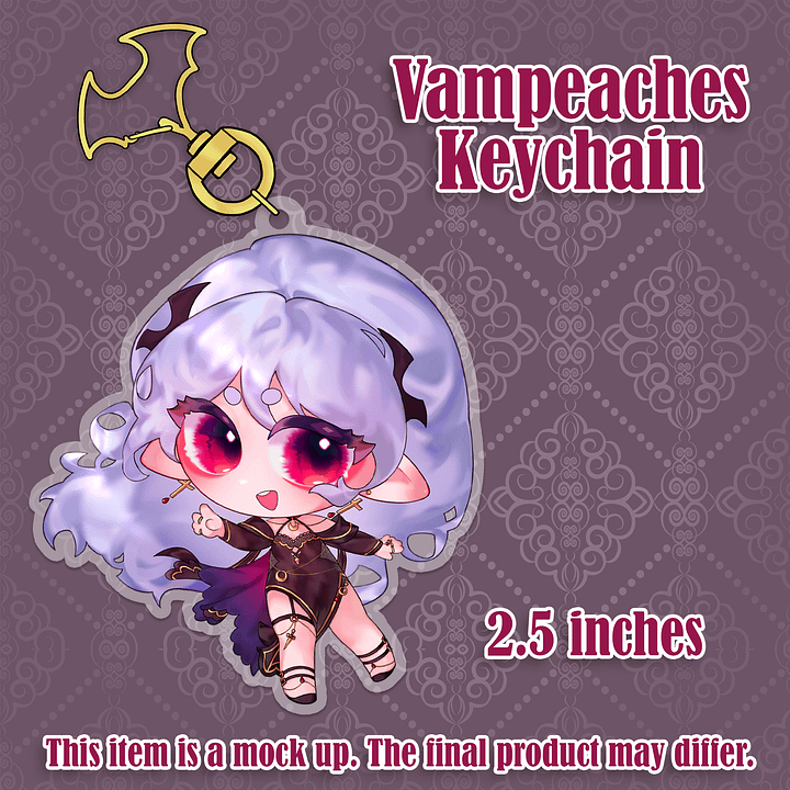 Vampeaches Birthday Keychain [PREORDER] product image (1)