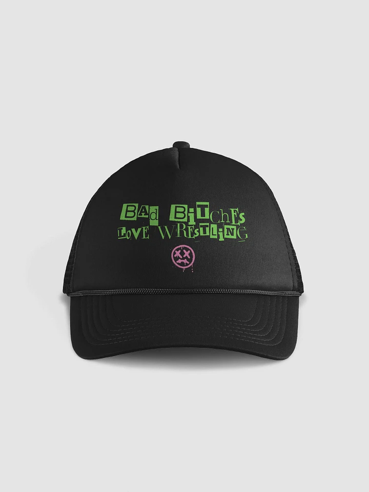 Bad Bitches Love Wrestling Emo Trucker Hat product image (1)