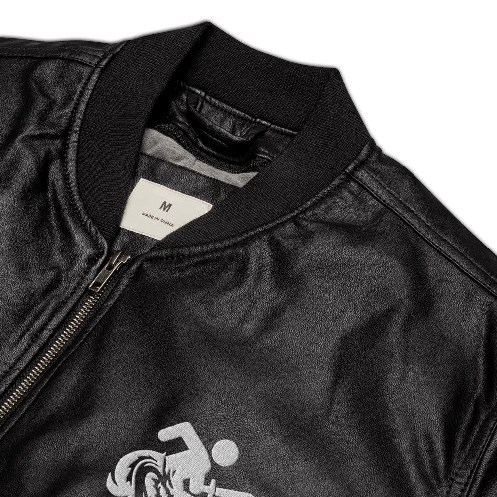 Dungeons and Disableds - Faux Leather Bomber Jacket product image (9)