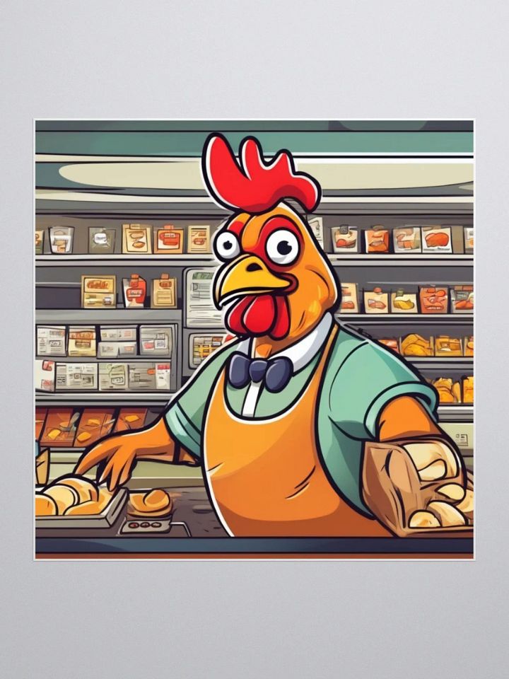 Bakery Rooster Kiss Cut Stickers product image (1)