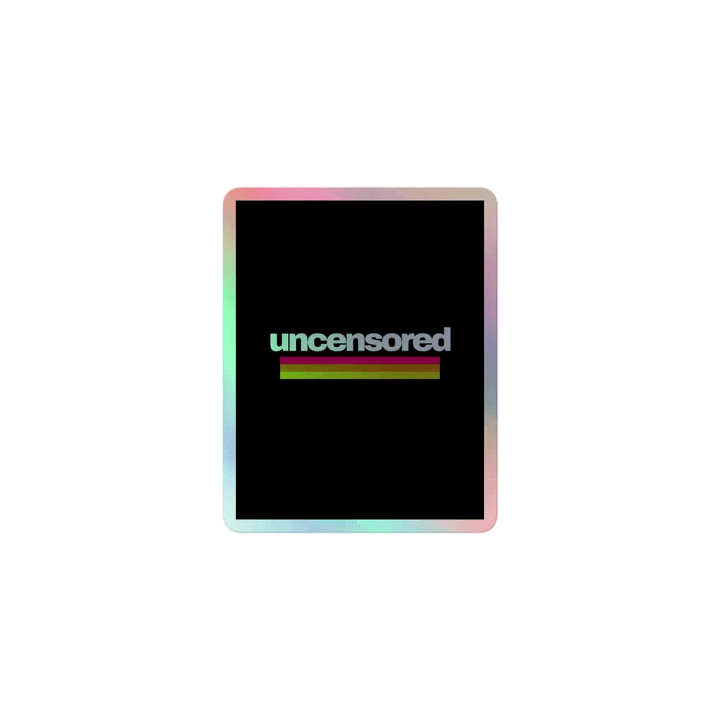 Uncensored Vibes Holographic Sticker Set product image (1)