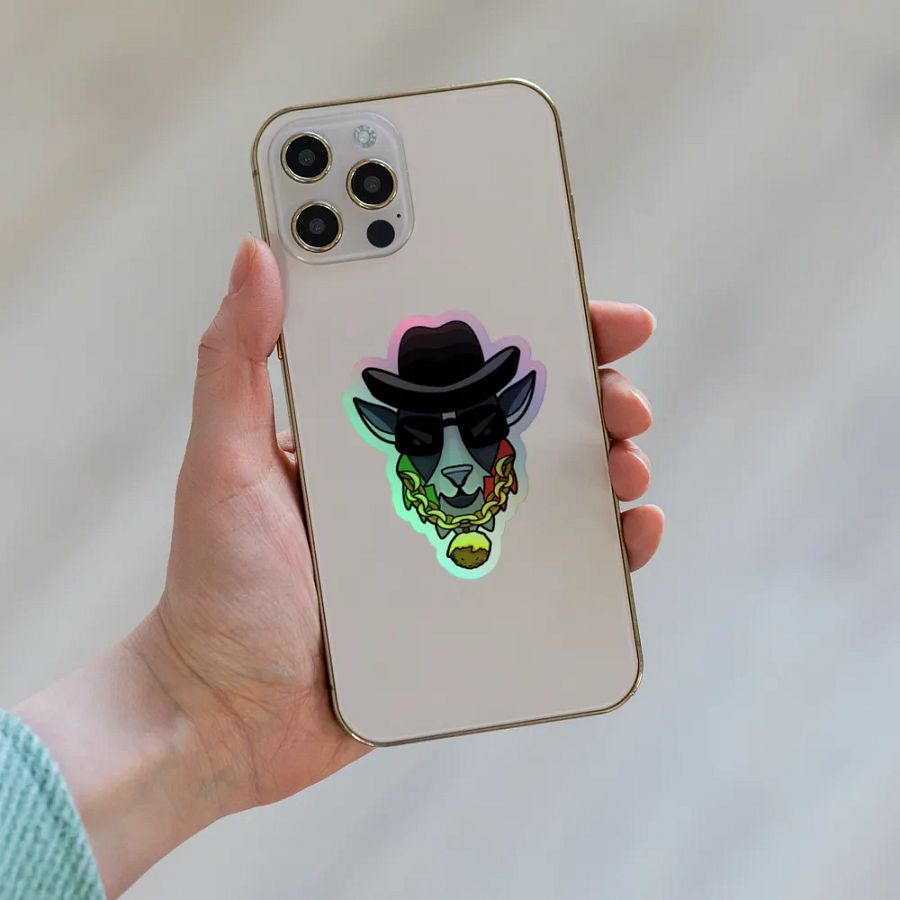Goat Father Holographic Sticker product image (8)
