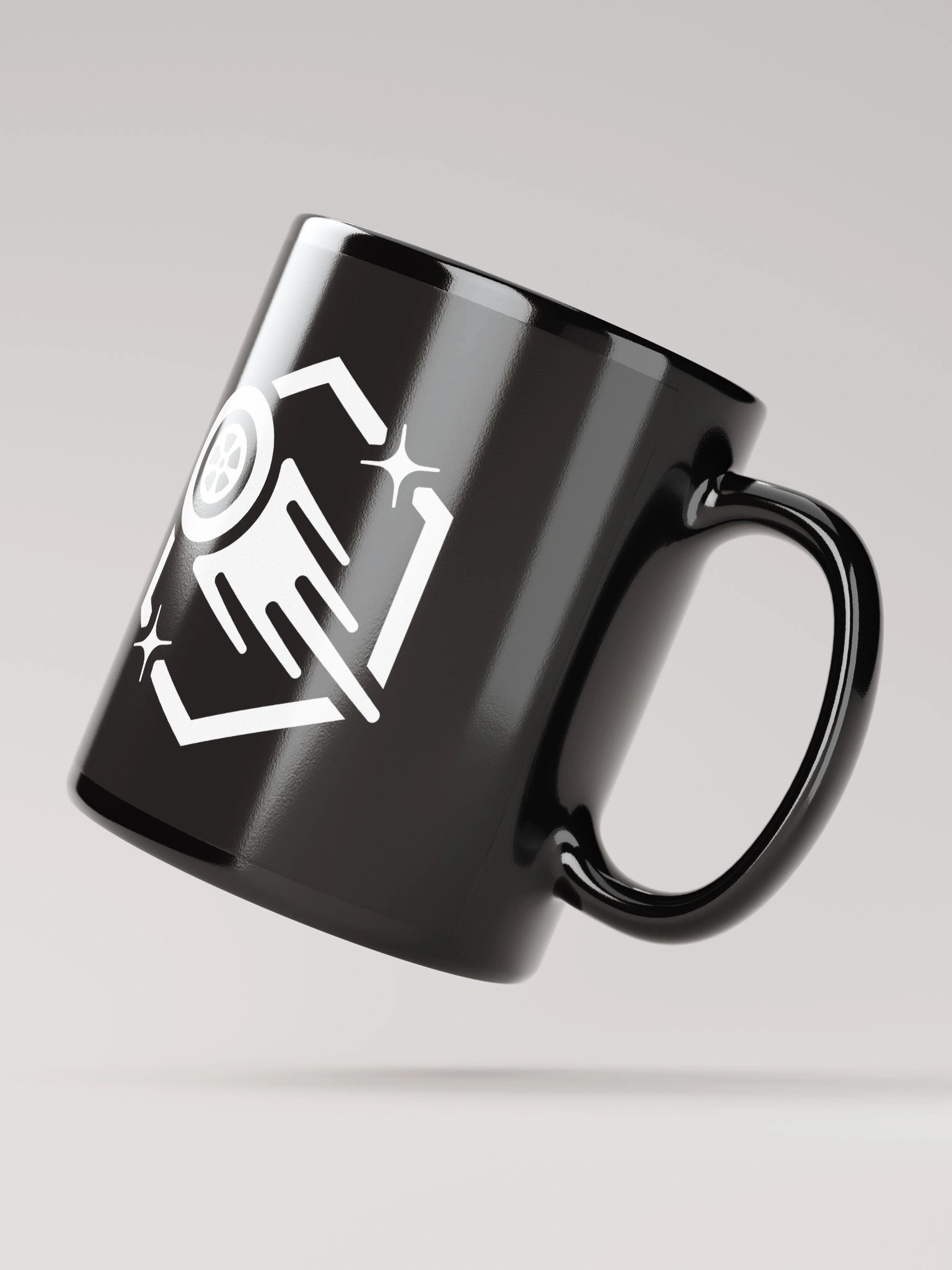 Black Ceramic Mug (Light Logo) product image (3)
