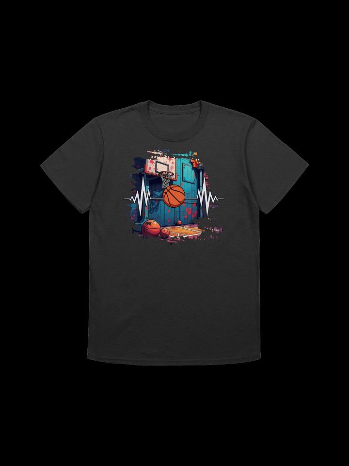 Basketball Heartbeat-Urban Street Art Design T-Shirt product image (3)