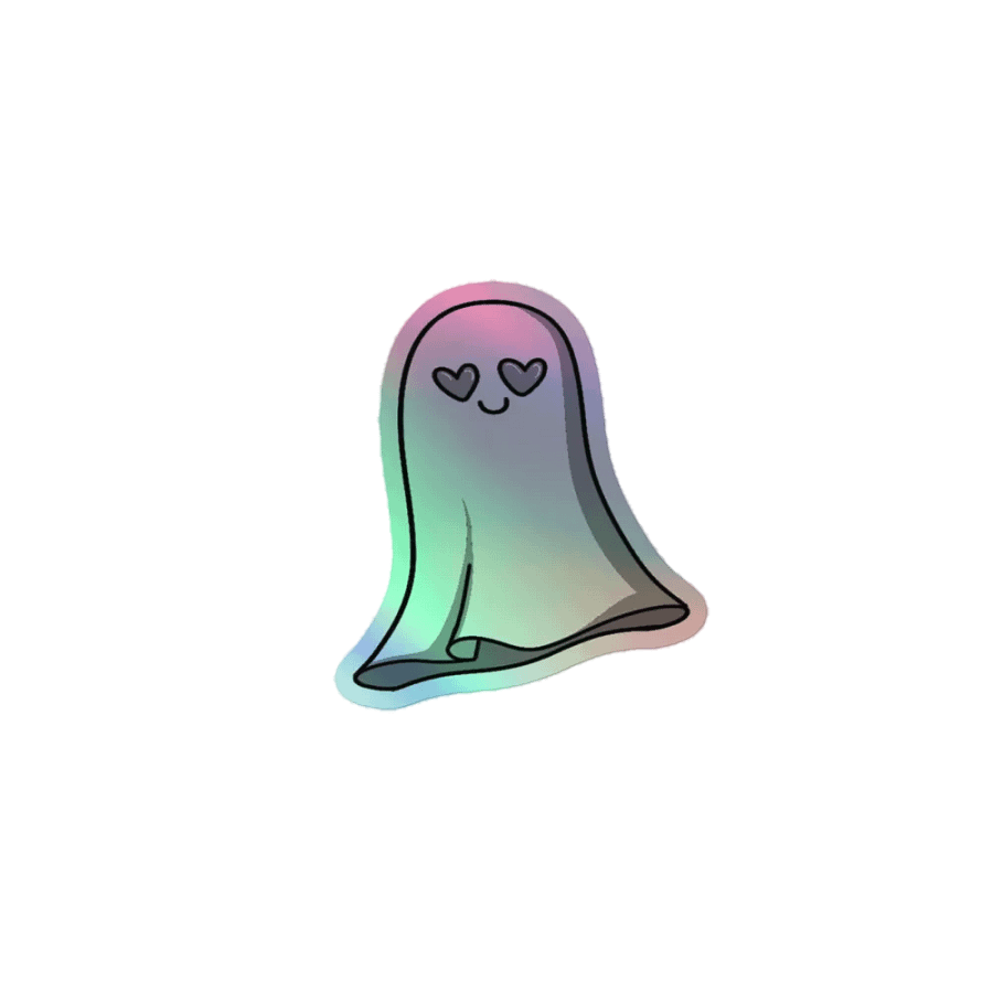 Love-Struck Ghost - Holographic Sticker product image (1)