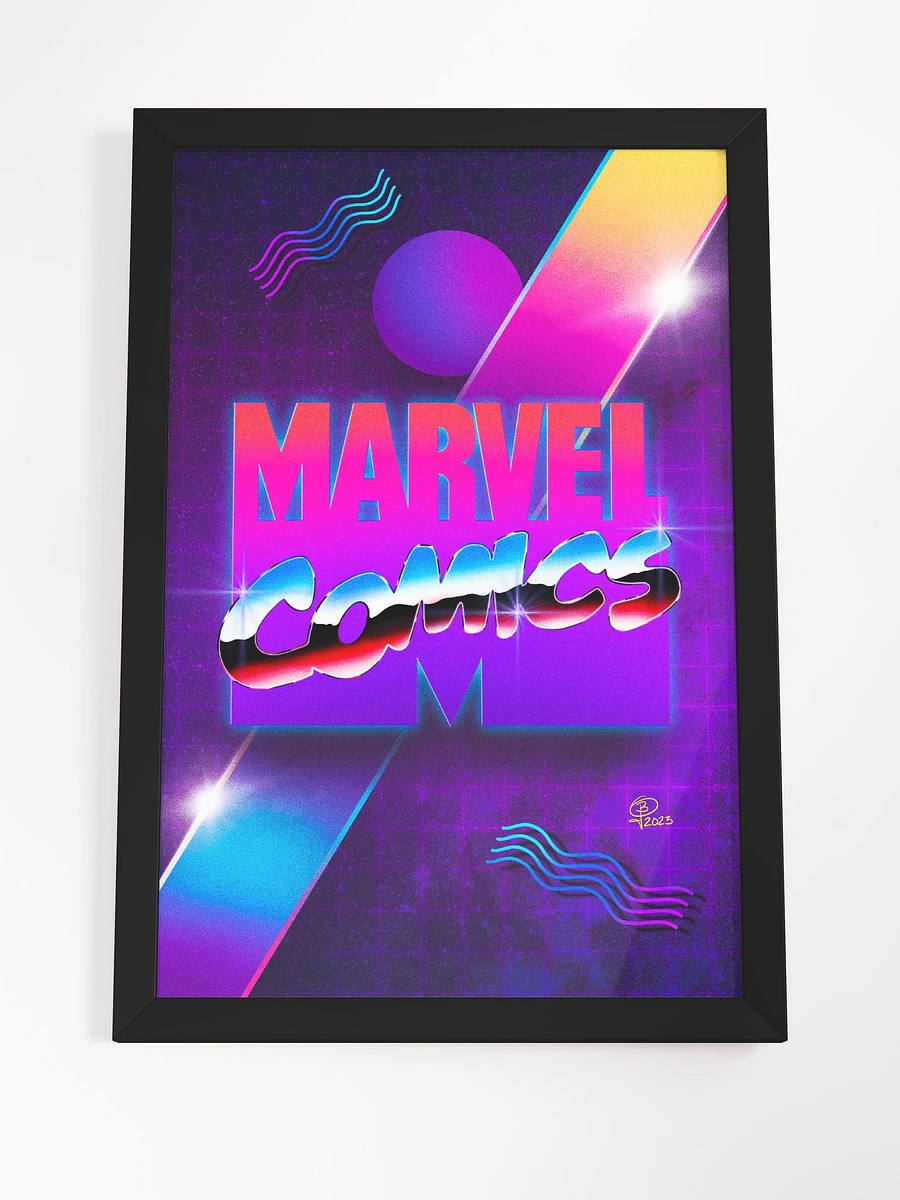 Vintage Marvel Vaporwave Logo Framed Art product image (4)