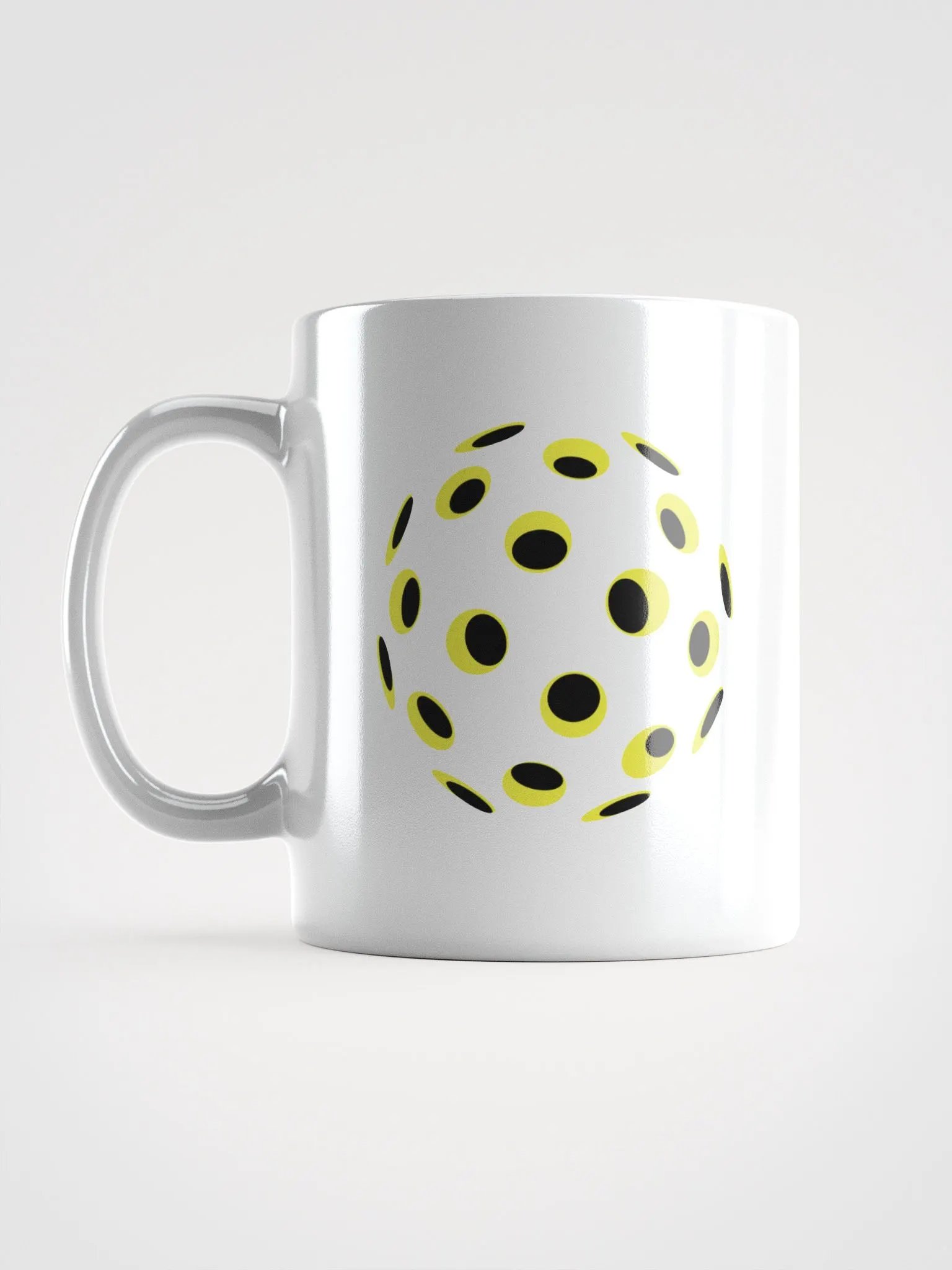 Pickleball Motion Circle White Glossy Mug product image (1)