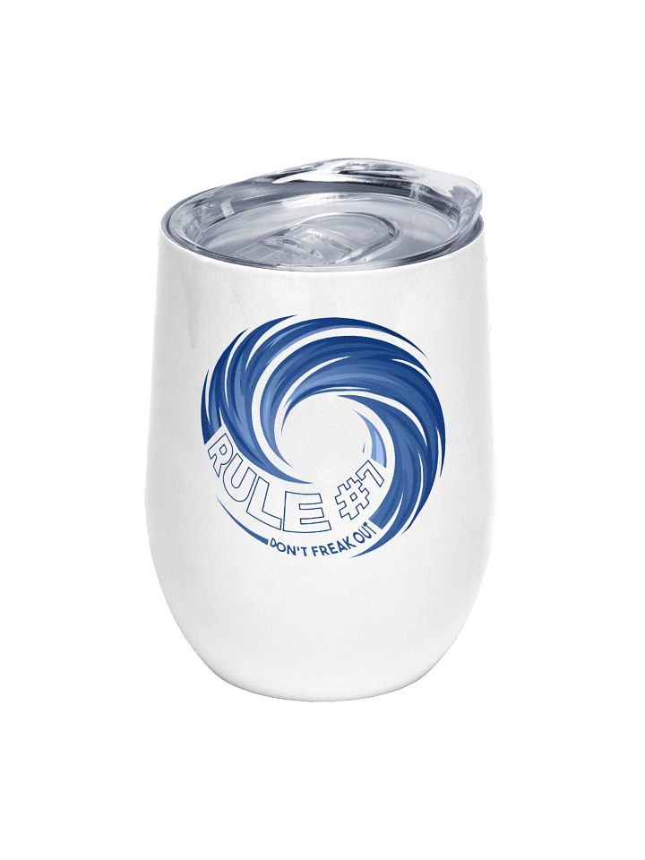 Rule #7 Wine Tumbler Blue and White product image (1)