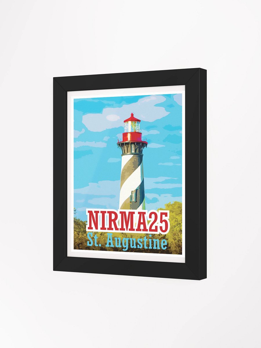 St. Augustine Lighthouse Framed Poster – Vintage Travel Edition product image (3)